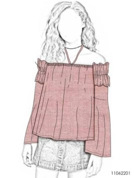 MOLDE BLUSA BARDOT NIÑA 2201