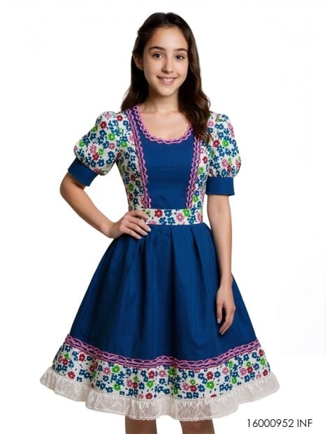 VESTIDO DE HUASA INFANTIL RT 0952