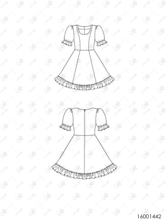 MOLDE VESTIDO HUASA RT 1442