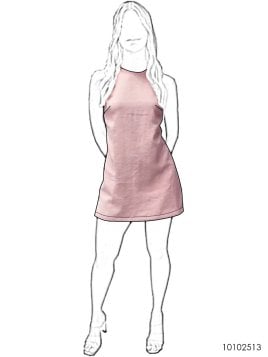 MOLDE VESTIDO Y SHORT MUJER 2513