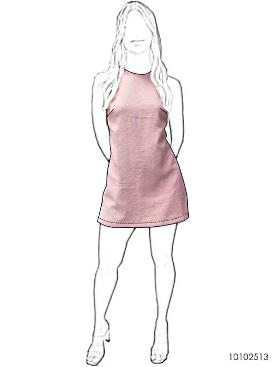 MOLDE VESTIDO Y SHORT MUJER 2513