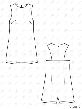 MOLDE VESTIDO Y SHORT MUJER 2513