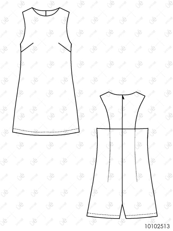 MOLDE VESTIDO Y SHORT MUJER 2513