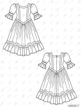 MOLDE VESTIDO VALS PERU RT 2517