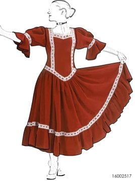 MOLDE VESTIDO VALS PERU RT 2517