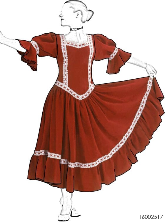 MOLDE VESTIDO VALS PERU RT 2517