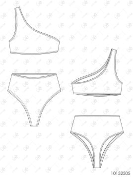 MOLDE TRAJE DE BAÑO 2 PIEZAS MUJER 2505