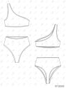MOLDE TRAJE DE BAÑO 2 PIEZAS MUJER 2505