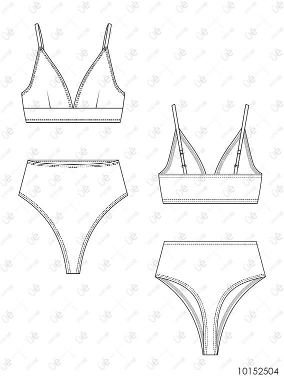 MOLDE TRAJE DE BAÑO 2 PIEZAS MUJER 2504