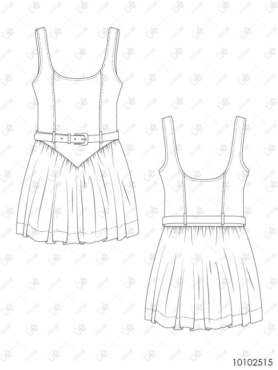 MOLDE VESTIDO MINI MUJER 2515