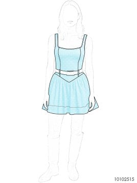 MOLDE VESTIDO MINI MUJER 2515