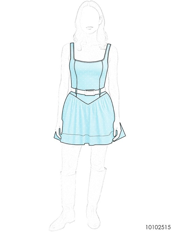 MOLDE VESTIDO MINI MUJER 2515