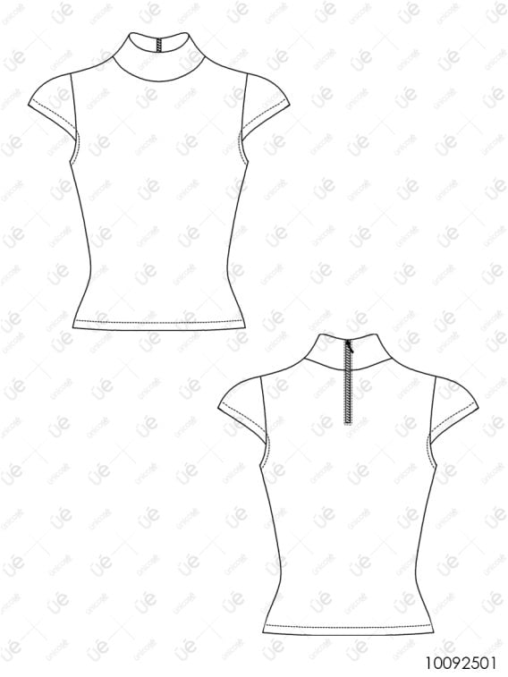 MOLDE POLERA CUELLO ALTO MUJER 2501