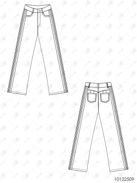 MOLDE PANTALON JEAN MUJER 2509