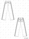 MOLDE PANTALON JEAN MUJER 2509