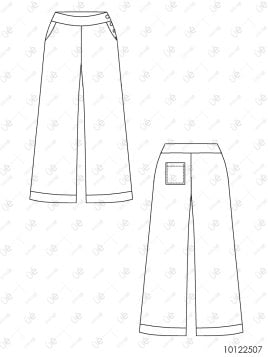 MOLDE PANTALON ANCHO MUJER 2507