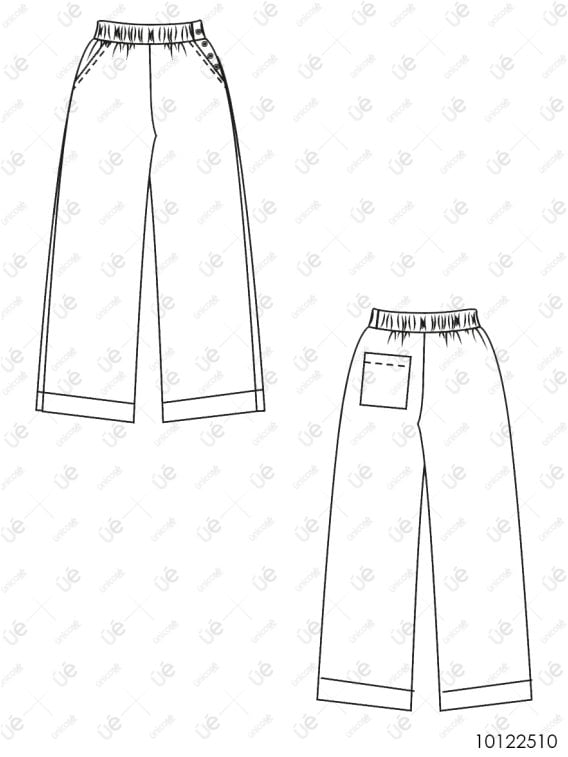 MOLDE PANTALON PALAZZO MUJER 2510