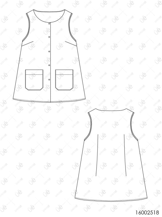 MOLDE TRABAJO DELANTAL PARVULARIA 2518