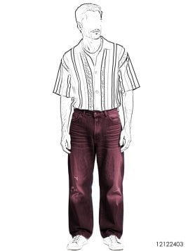 MOLDE PANTALON JEAN BAGGY HOMBRE 2403