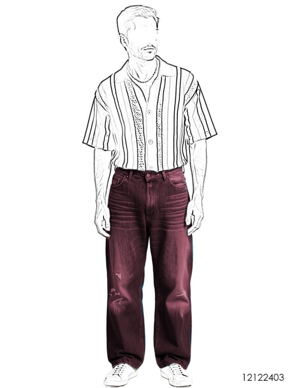 MOLDE PANTALON JEAN BAGGY HOMBRE 2403