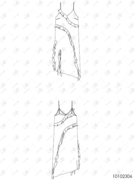 MOLDE VESTIDO MIDI MUJER 2306