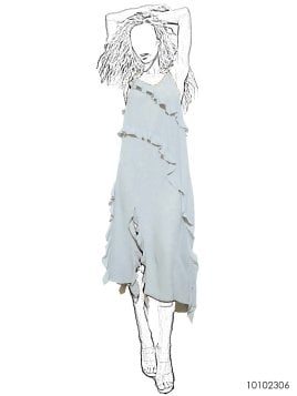 MOLDE VESTIDO MIDI MUJER 2306