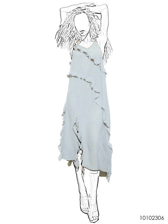 MOLDE VESTIDO MIDI MUJER 2306