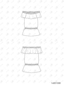 MOLDE BLUSA CAMPESINA MUJER RT 1308