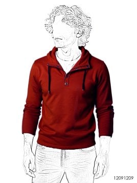 POLERA CON GORRO HOMBRE 1209