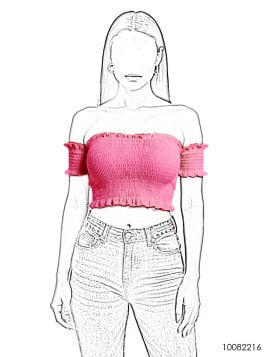 MOLDE TOP ELASTICADO MUJER 2216