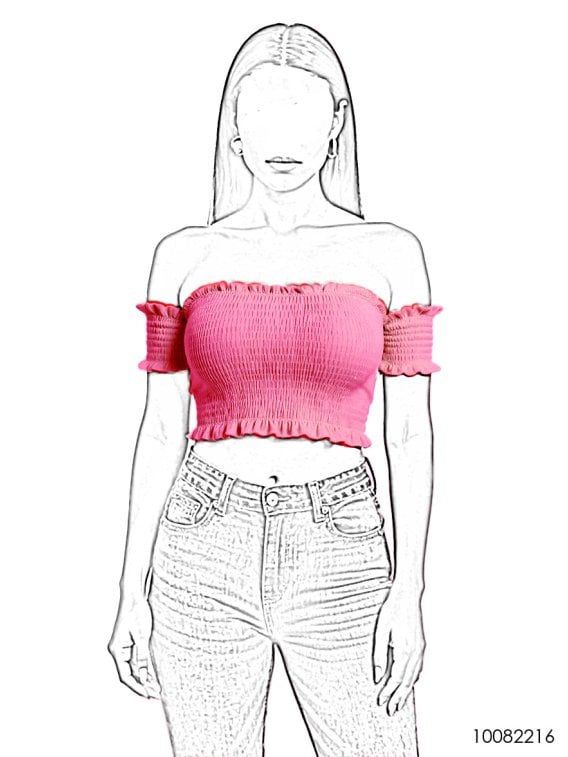 MOLDE TOP ELASTICADO MUJER 2216