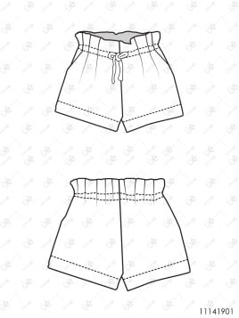 MOLDE SHORT BASICO NIÑA 1901