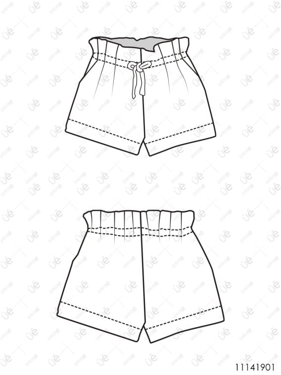 MOLDE SHORT BASICO NIÑA 1901