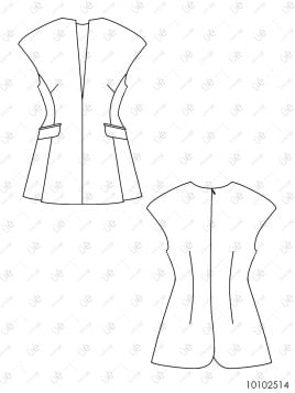 MOLDE VESTIDO MINI MUJER 2514