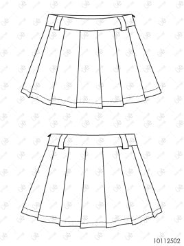 MOLDE FALDA MINI MUJER 2502