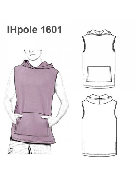 POLERA REMERA SIN MANGAS CANGURO 