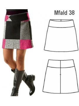 MINIFALDA PRETINA ANCHA MUJER, FORRO INT