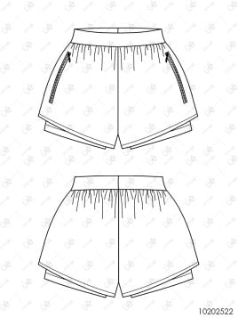 MOLDE DEPORTE SHORT MUJER 2522