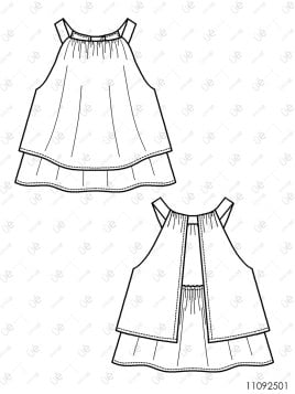 MOLDE POLERA TOP NIÑA 2501