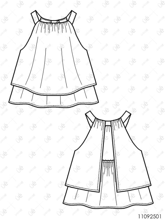 MOLDE POLERA TOP NIÑA 2501