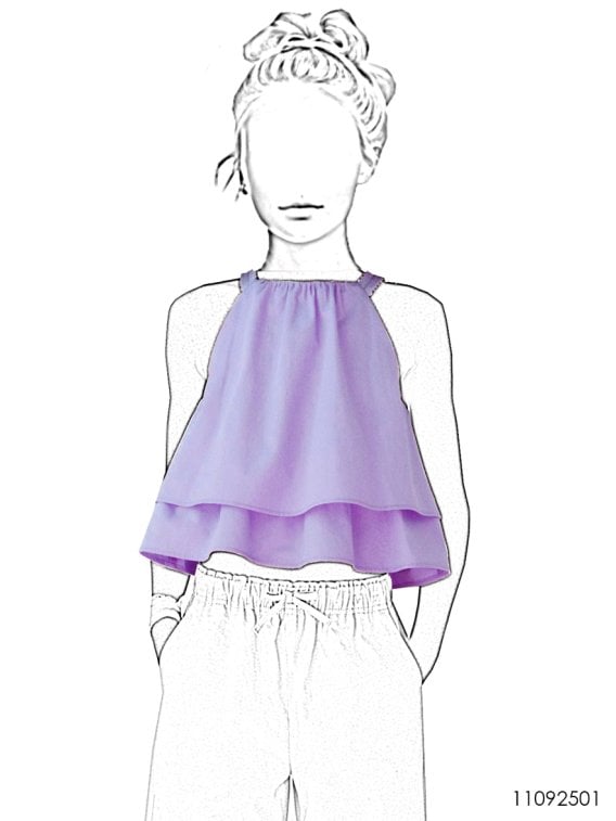 MOLDE POLERA TOP NIÑA 2501