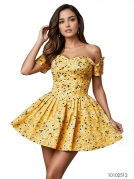 MOLDE VESTIDO MINI GLOBO MUJER 2512