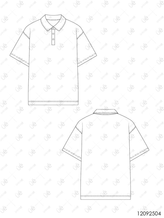 MOLDE POLERA BASICA HOMBRE 2504