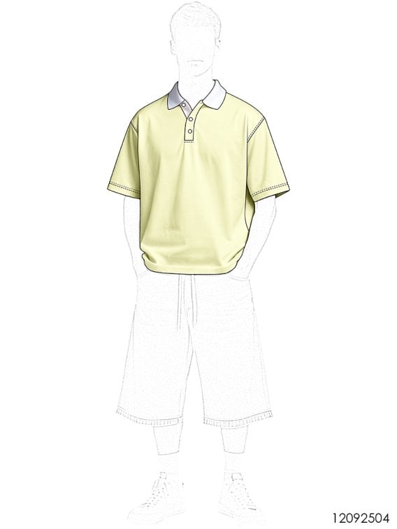 MOLDE POLERA BASICA HOMBRE 2504