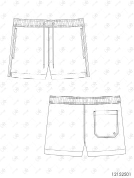 MOLDE TRAJE DE BAÑO SHORT HOMBRE 2501