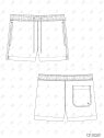 MOLDE TRAJE DE BAÑO SHORT HOMBRE 2501