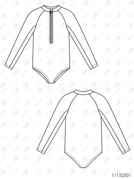 MOLDE TRAJE DE BAÑO 1 PIEZA NIÑA 2501