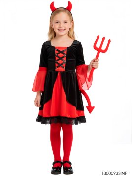 DISFRAZ DE DIABLA INFANTIL 0933