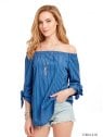 BLUSA ESCOTE BARDOT MUJER