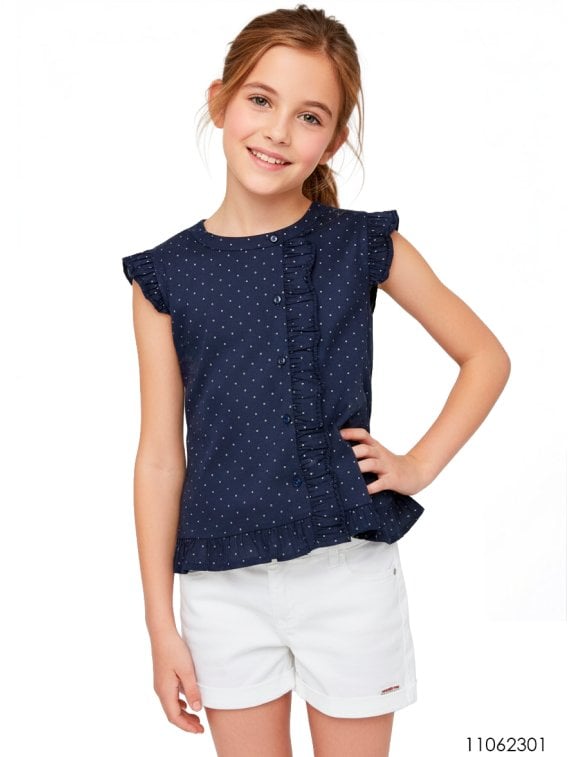 Molde blusa volados niña 2301 PDF, AI, DXF e impreso